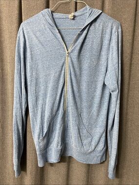 Light Blue Women’s Zip-Up Hooded Lightweight Sweatshirt